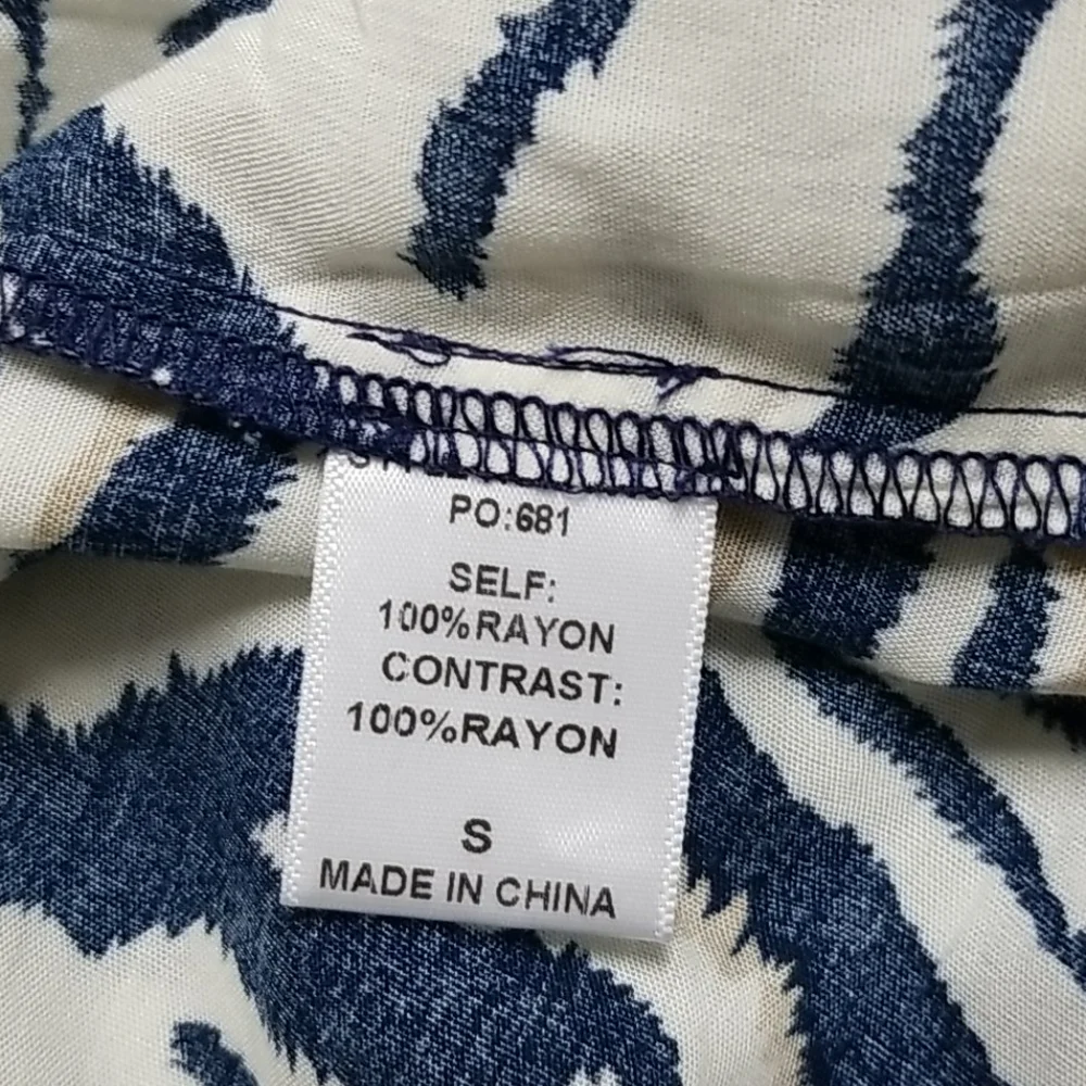 Blue & White Zebra Print Kimono w/Elastic Sleeves - No Reorders. Limited. - Picture 16 of 16